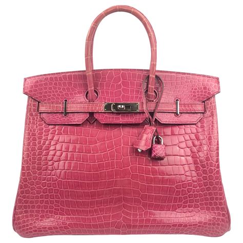 pink crocodile birkin